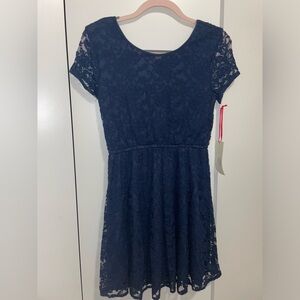 Navy lace dress